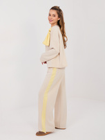 Jasnobeżowa damska bluza oversize RUE PARIS 