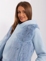 Hurt Jasnoniebieska futrzana kamizelka z podszewką