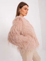 Hurt Brudnoróżowa damska kurtka przejściowa z kieszeniami