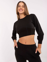 Czarny dwuczęściowy komplet z bawełny RUE PARIS 