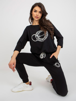 Hurt Czarny dwuczęściowy komplet dresowy z nadrukiem