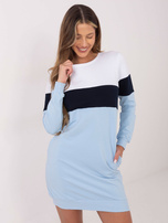 Biało-granatowa sukienka Feliciana RUE PARIS