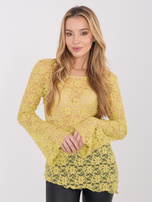 Limonkowa bluzka o asymetrycznym kroju