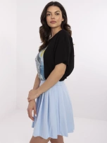 Czarny damski t-shirt z włoskim krajobrazem