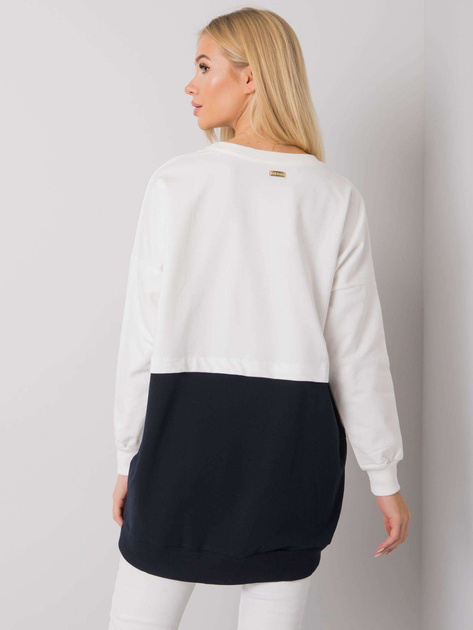 Ecru-granatowa bluza kangurka Hartsville RUE PARIS