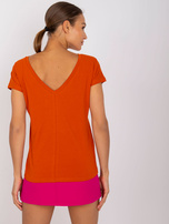 Ciemnopomarańczowy damski t-shirt Fire