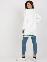 Hurtownia online Ecru długa bluza dresowa z nadrukiem