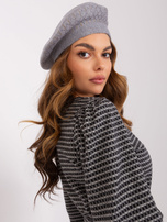 Online wholesale gray women's beret with rhinestones.