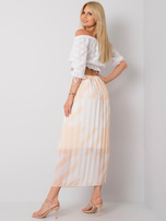 Beige Pleated Maxi Skirt Isidora