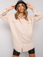 Beżowa długa koszula Edvina