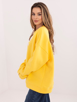 Żółta dresowa bluza oversize bez kaptura RUE PARIS 