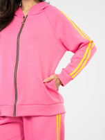 Ciemnoróżowa rozpinana bluza oversize RUE PARIS 