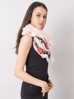 Brzoskwiniowa chusta z naszywkami