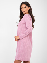 Brudnoróżowa nocna koszula z nadrukiem