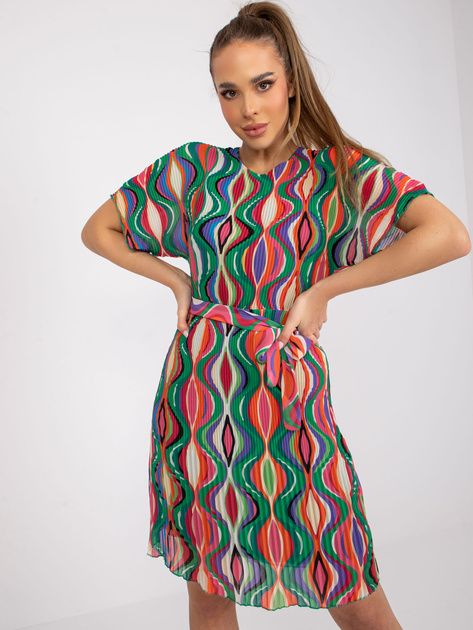 Zielona sukienka mini plisowana Marianne