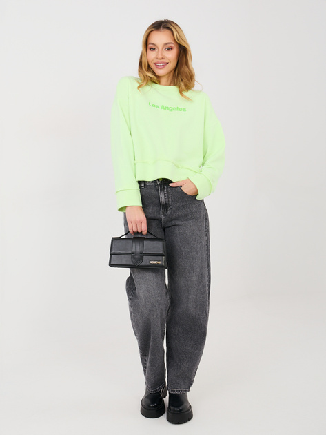 Jasnozielona krótka bluza bez kaptura