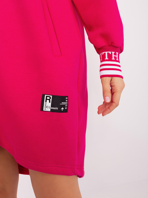 Hurt Fuksjowa długa bluza rozpinana z suwakiem