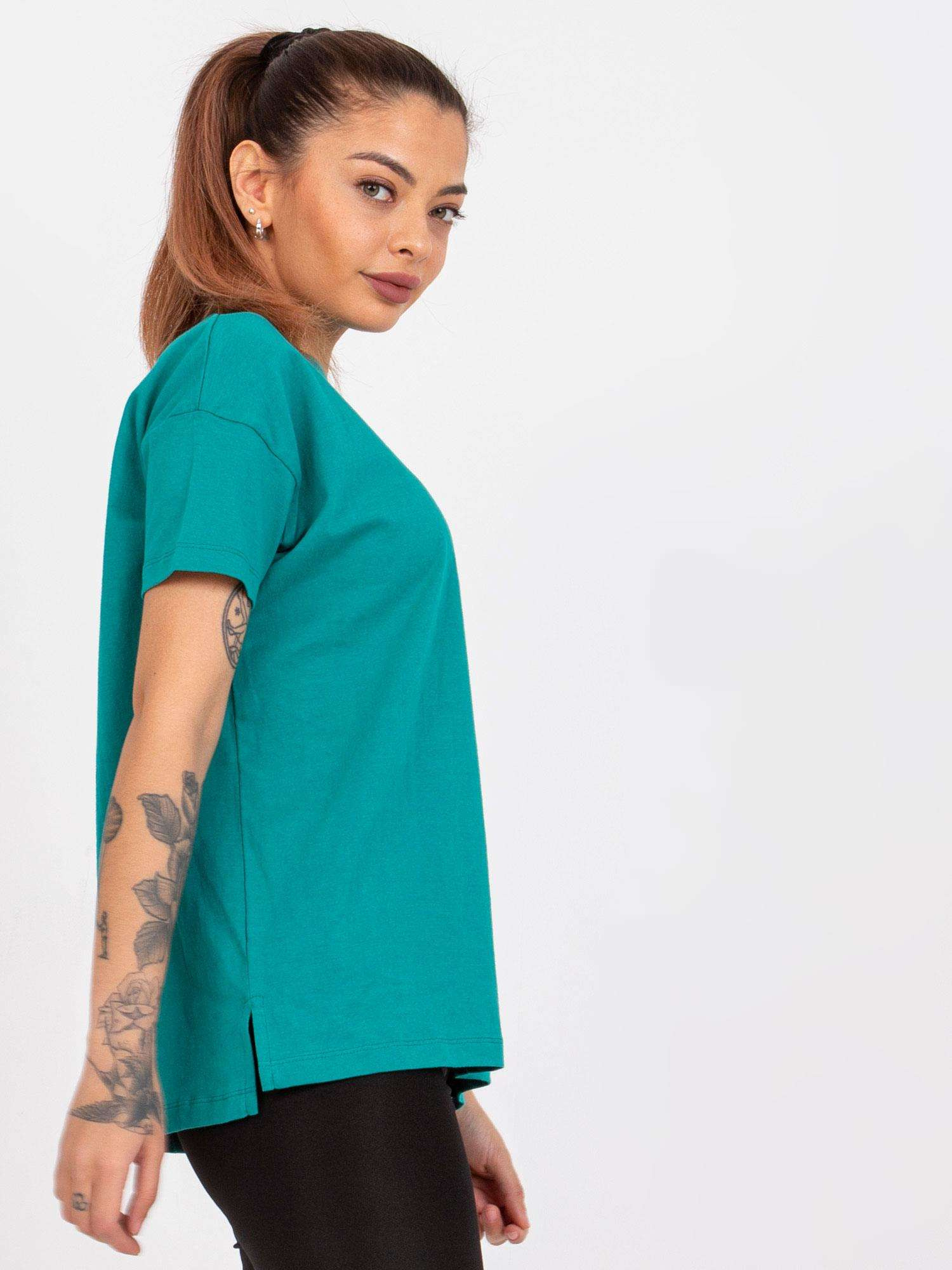 Zielony t-shirt bawełniany basic Honorine MAYFLIES