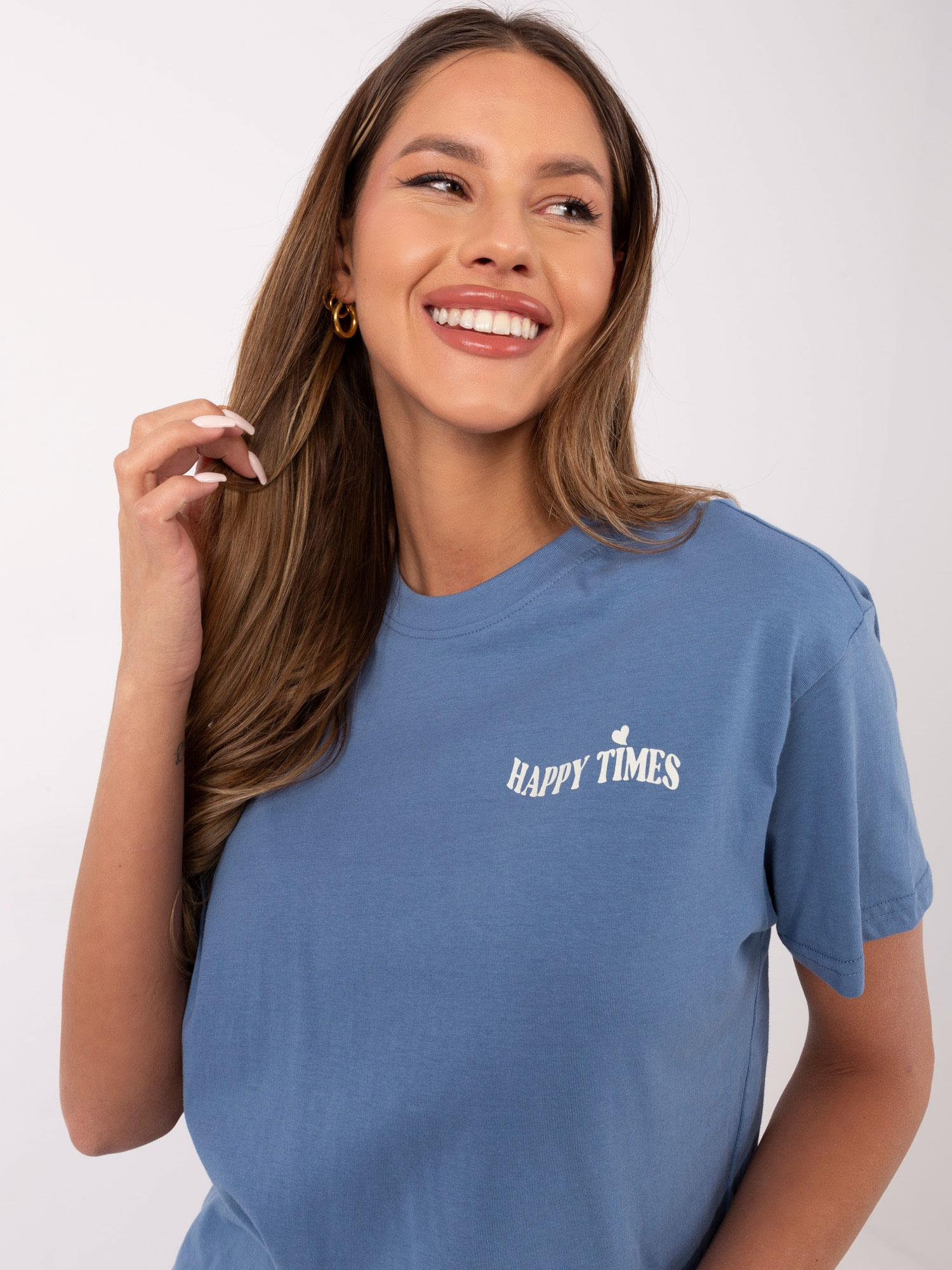 Hurt light blue t-shirt with print on the back SUBLEVEL.