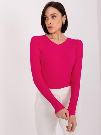 Hurt fuchsia Bluse mit Raffung BASIC FEEL GOOD.