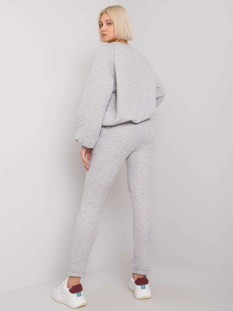 Szary dwuczęściowy komplet pikowany Palermo