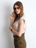 Jasnokawowy t-shirt Revolution