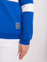 Hurt Kobaltowa casualowa bluzka plus size z bawełny