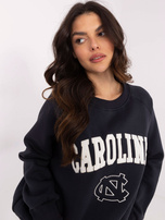 Hurt Grafitowa bluza bez kaptura z okrągłym dekoltem 