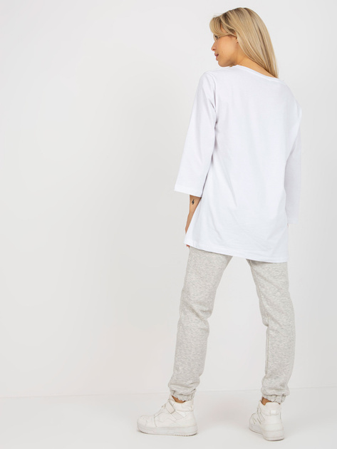 Hurt Jasnoszary trzyczęściowy komplet casualowy z bluzką