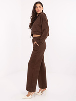 Brązowy dwuczęściowy komplet z dżetami RUE PARIS