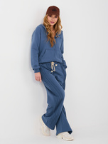 Brudnoniebieska bluza oversize z suwakiem NATURAL SIDE 