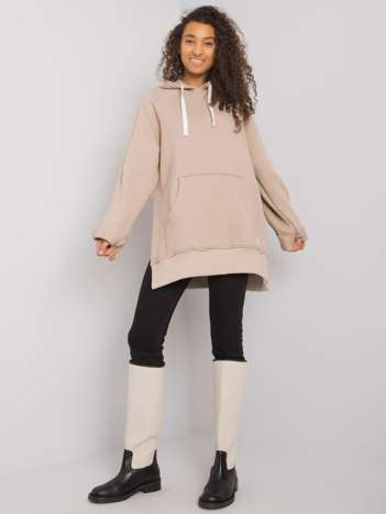 Beige mikina s klokaní kapsou Arno RUE PARIS.