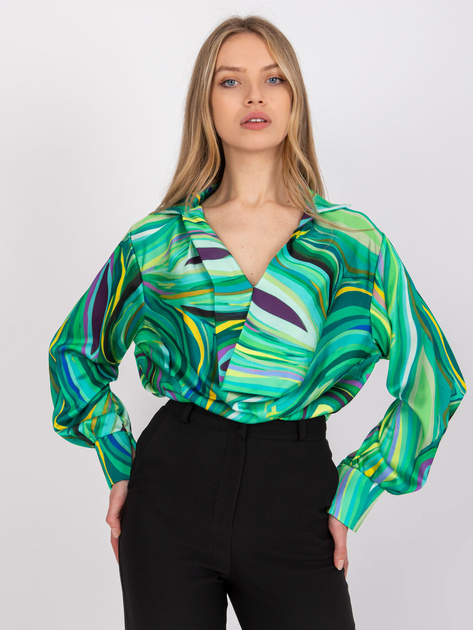 Zielona bluzka z nadrukiem Diya