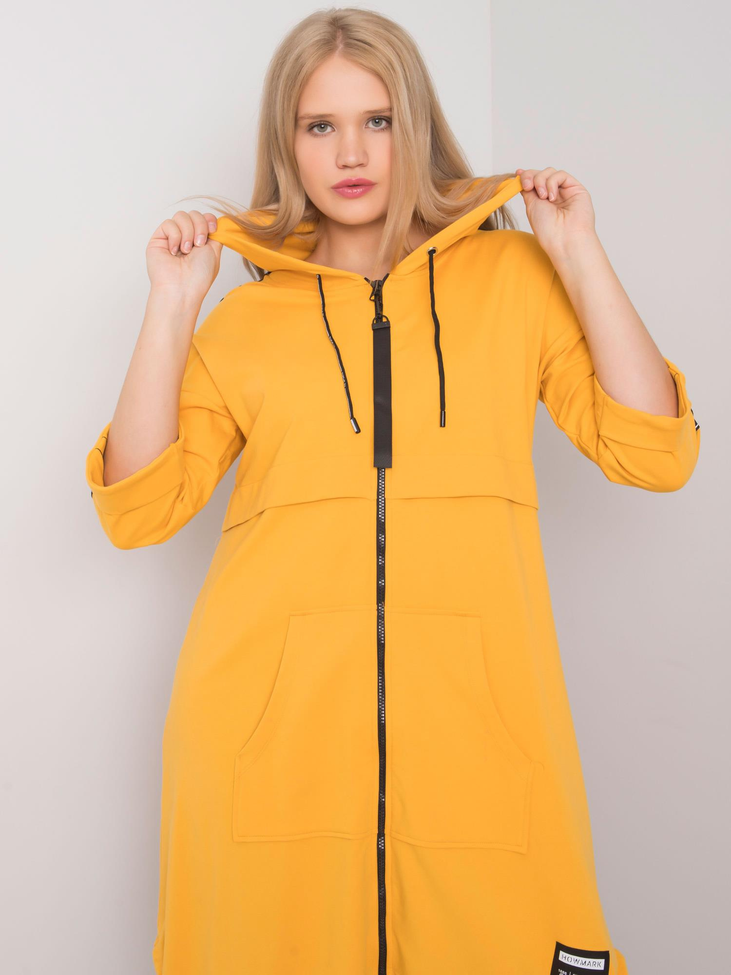 Yellow long sweatshirt plus size Aydin