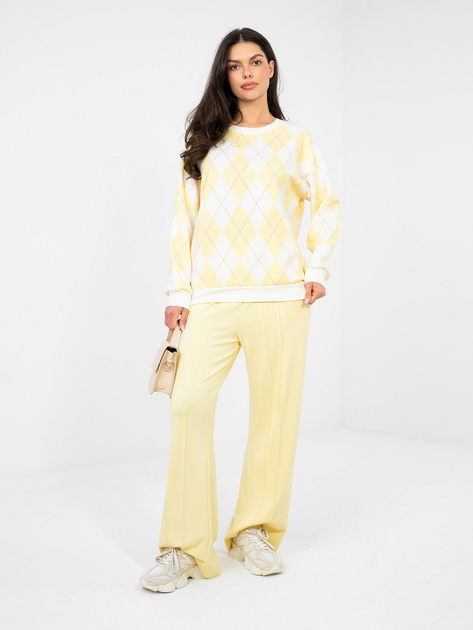 Pastelowa żółta bluza oversize bez kaptura