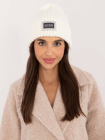 Hurtownia Ecru damska czapka na zimę RUE PARIS 