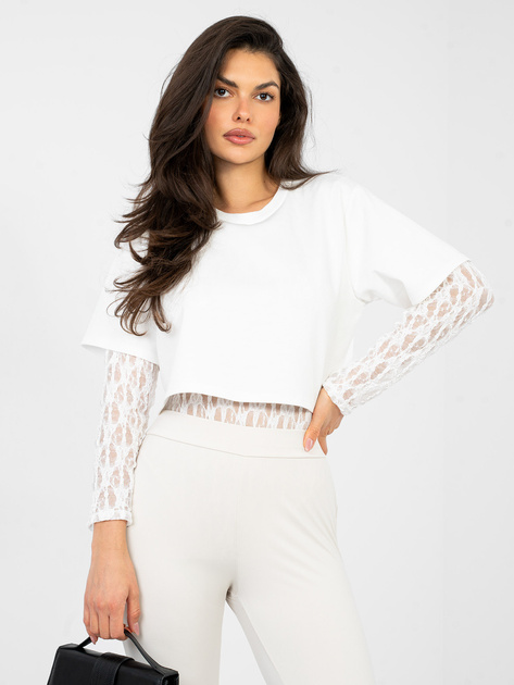 Białe dwuwarstwowe body z koronką