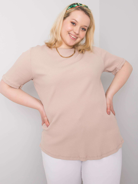 Beżowa bluzka plus size Stella