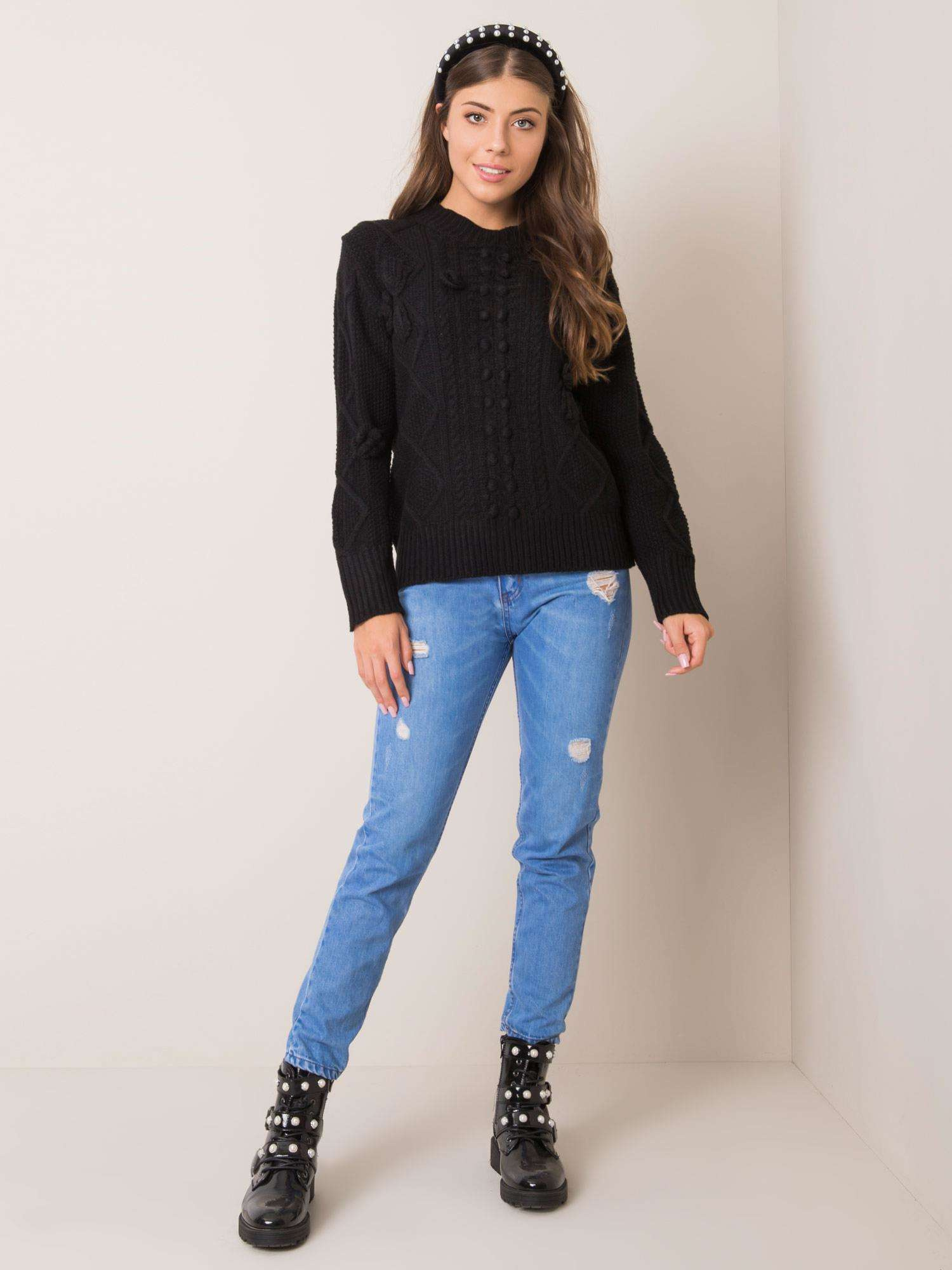 Schwarzer Pullover Mocha.