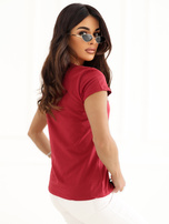 Bordowy t-shirt Peachy