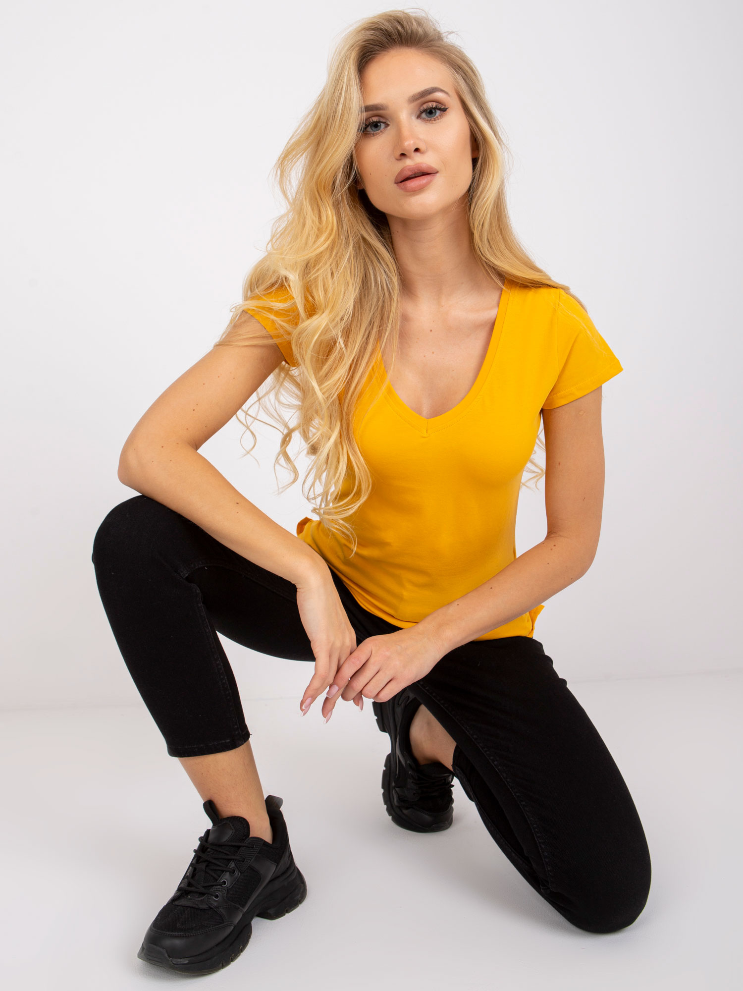 Jasnopomarańczowy t-shirt Square