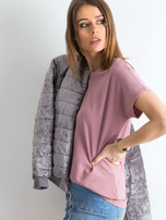 Brudnoróżowy t-shirt Fire