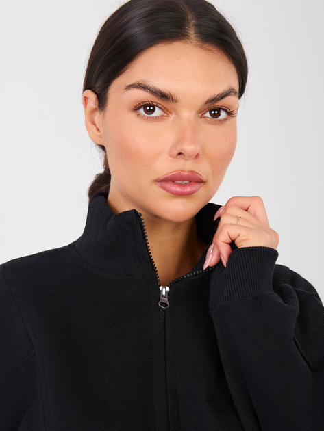 Czarna dresowa bluza ze stójką NATURAL SIDE