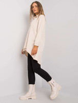 Brinleigh Beige Asymmetrical Shirt
