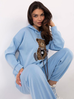 Hurtownia Jasnoniebieski dresowy komplet ze spodniami