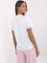 Biały damski t-shirt z nadrukiem w cytryny