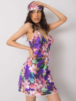 Fioletowa koszula nocna w kwiaty