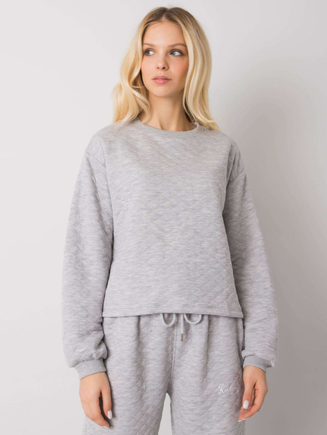 Szara bluza pikowana bez kaptura Kerstine