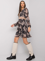 Czarna sukienka damska we wzory Lauderhill