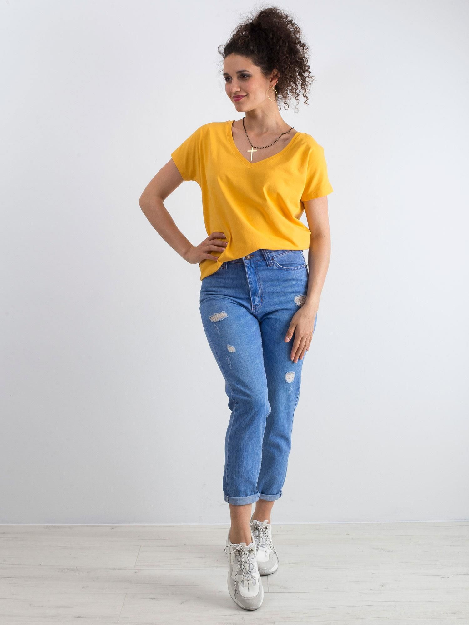 Jasnopomarańczowy t-shirt Emory